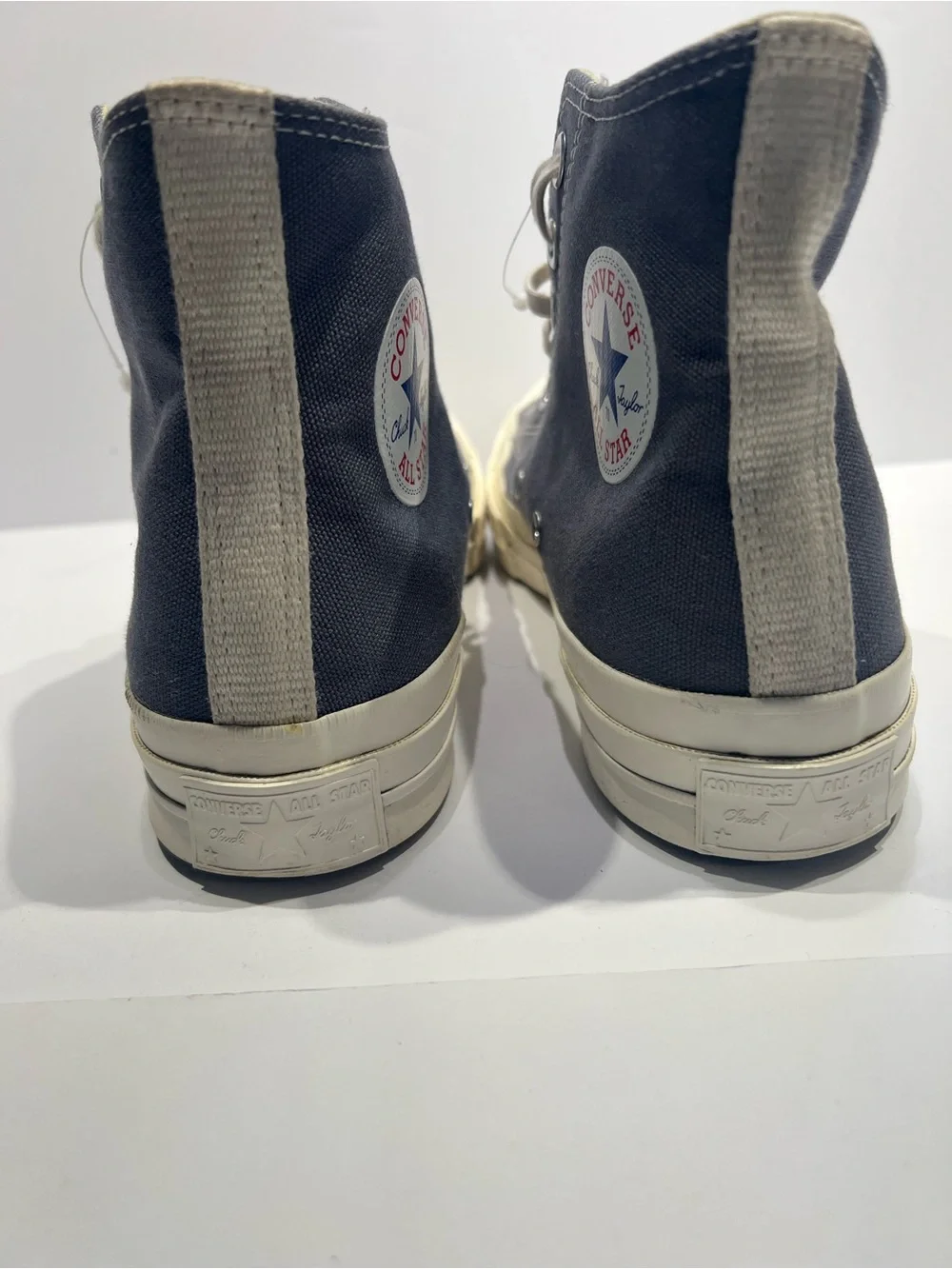 Converse x Comme des Garcons CDG Play All Star Chuck Hi Grey Sz M 7 W9 - Picture 5 of 7